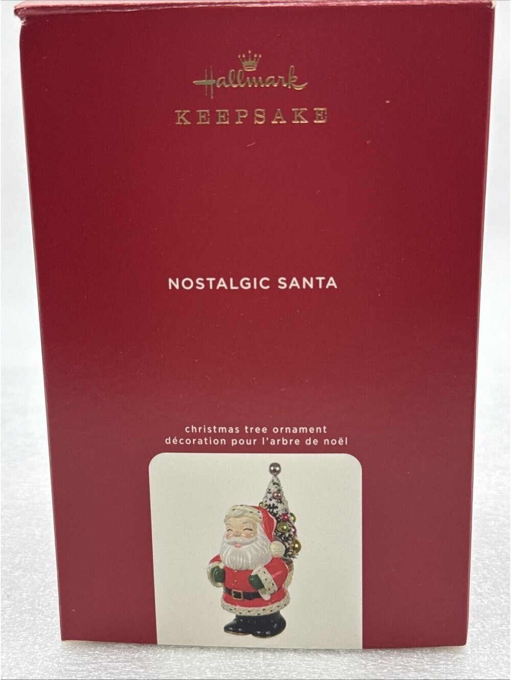 2020 Hallmark Ornament Nostalgic Santa Tree Porcelain Premium Keepsake